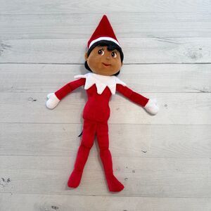 Elf on the shelf plush doll boy, dark skin brown eyes‎